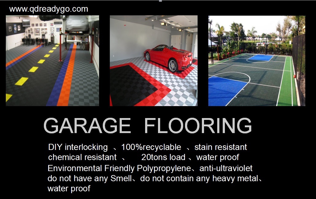 250X250mm Interlocking Rubber/Plastic Floor Mats for Garage