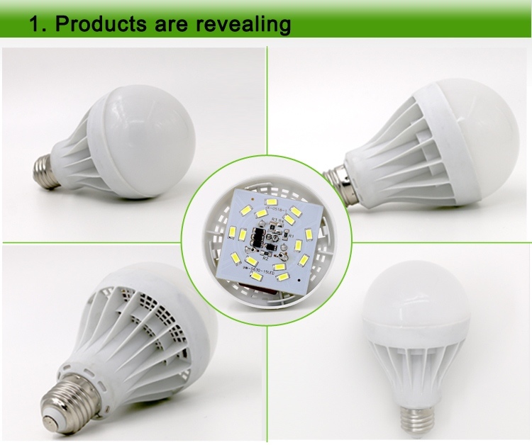 3W 5W 7W 9W 12W B22 E27 E14 Remote Control Rechargeable LED Bulb Light PC+Aluminum 3000k/6500k