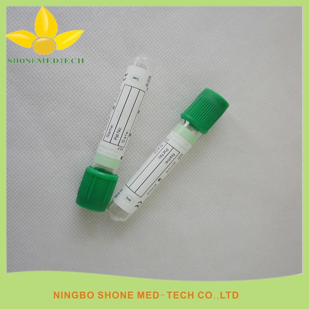 Heparin Tube Green Cap Blood Collection Tube