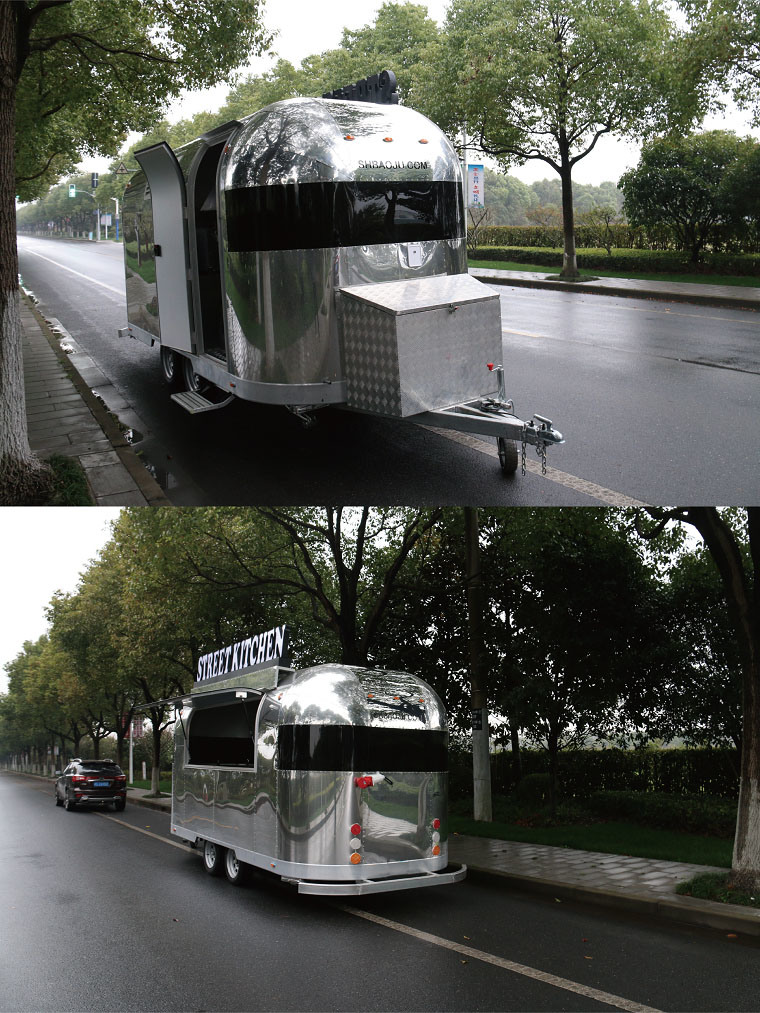 Street Trailer Kitchen Food Van for Restaurant Service