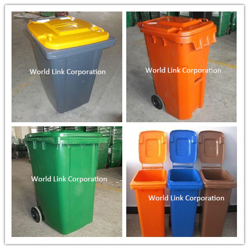 HDPE Wheeled Trash Roll Container for Cleaning