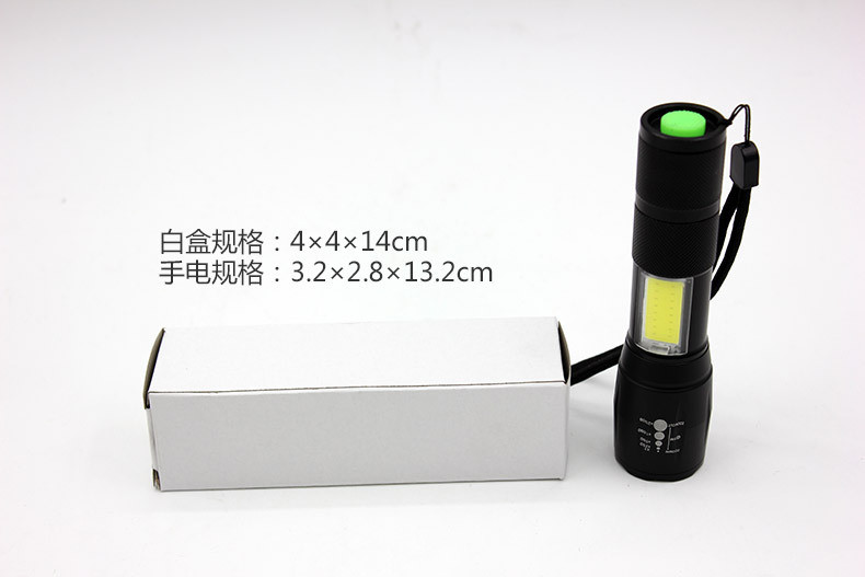 COB Aluminum Alloy Light Flashlight Mini Zoom LED Flashlight Multi-Purpose Flashlight