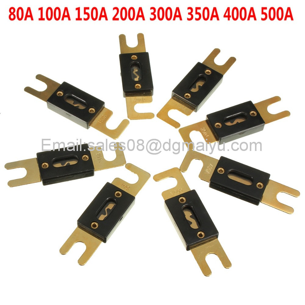 Gold Plated Car Audio Afs Anl Fuse Auto Stud Fuses 32V 30A 40A 50A 80A 80A