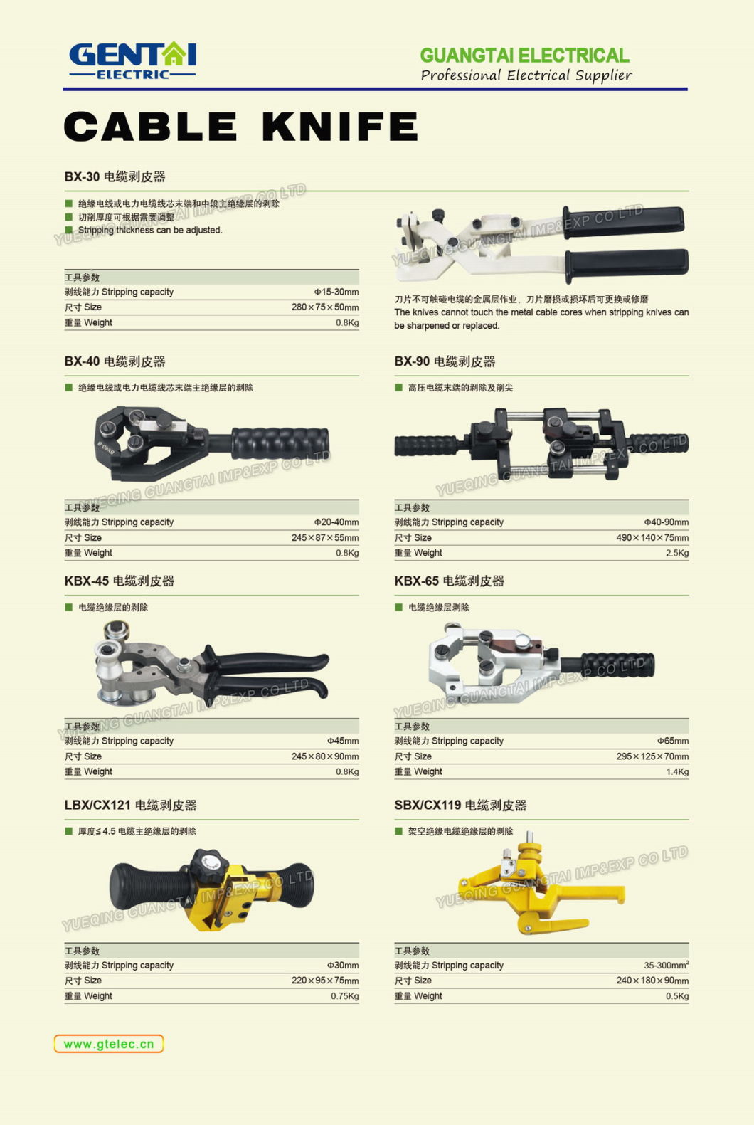 Sk-40 / Sk-50 Insulated Cable Knife Cable Stripper