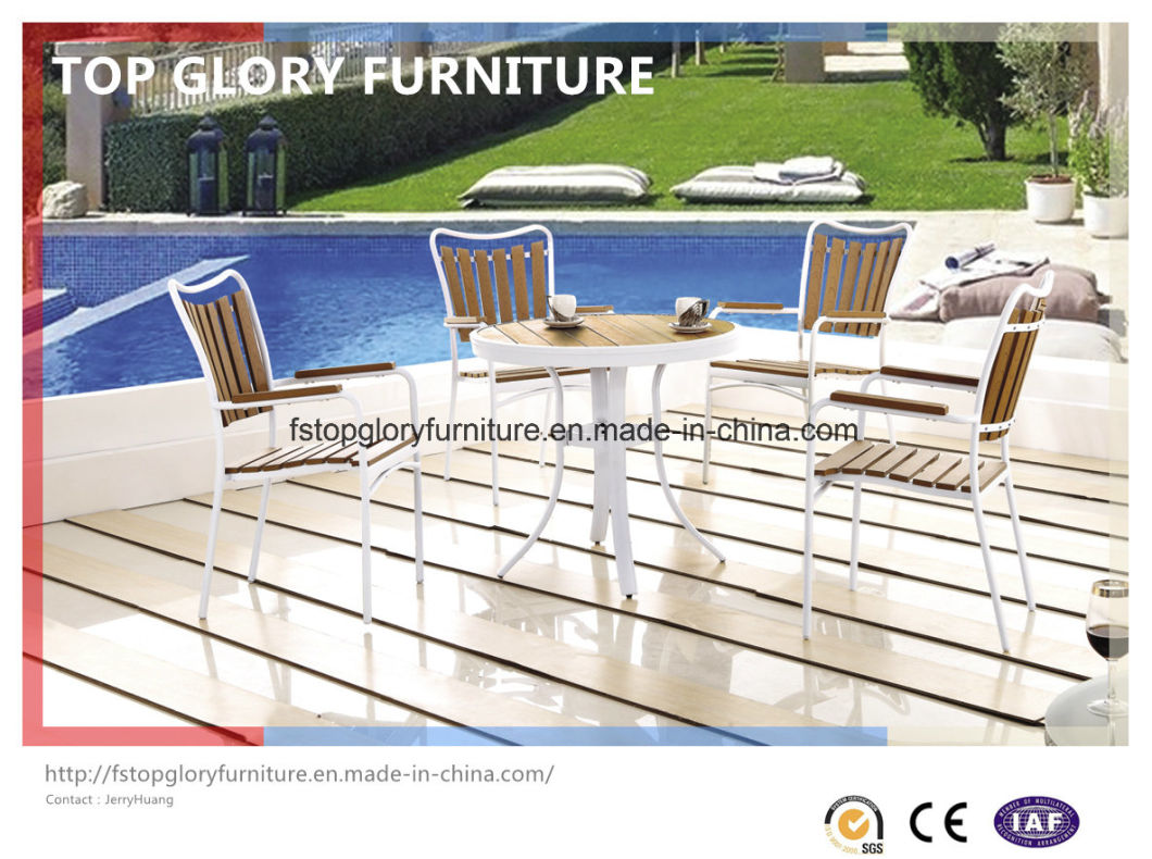 Outdoor Plastic Wood Aluminum Dining Sets (TG-1292)