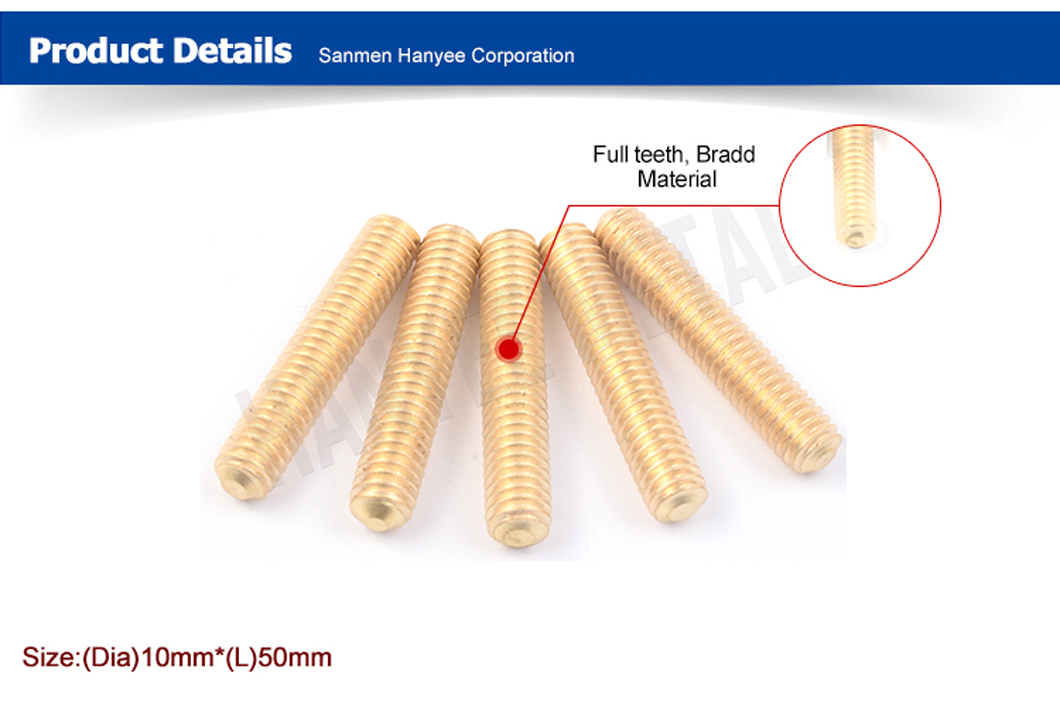 ISO 9001: 2015 Certification M2/M3/M4/M5/M6/M7 Brass Thread Rod Screw