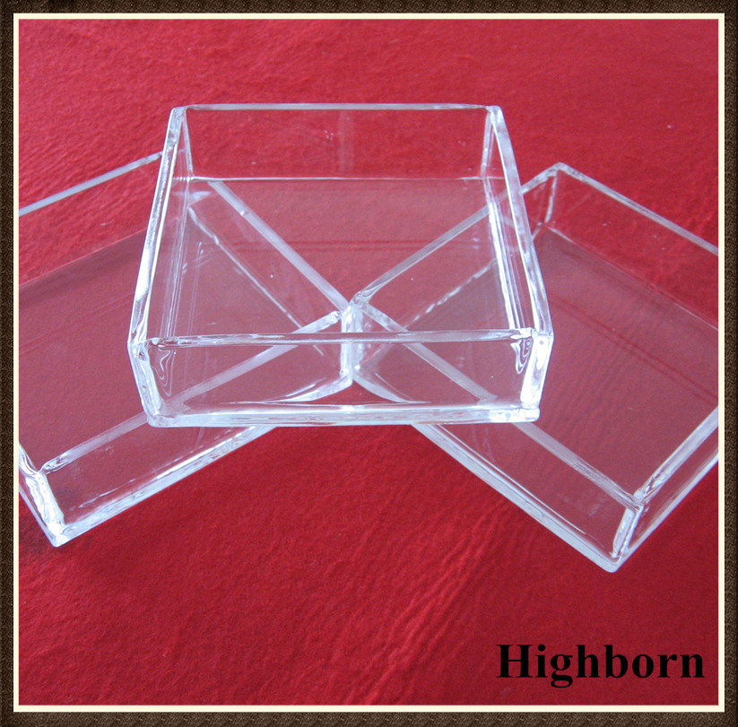 Transparent Square Silica Quartz Glass Petri Dish for Melting