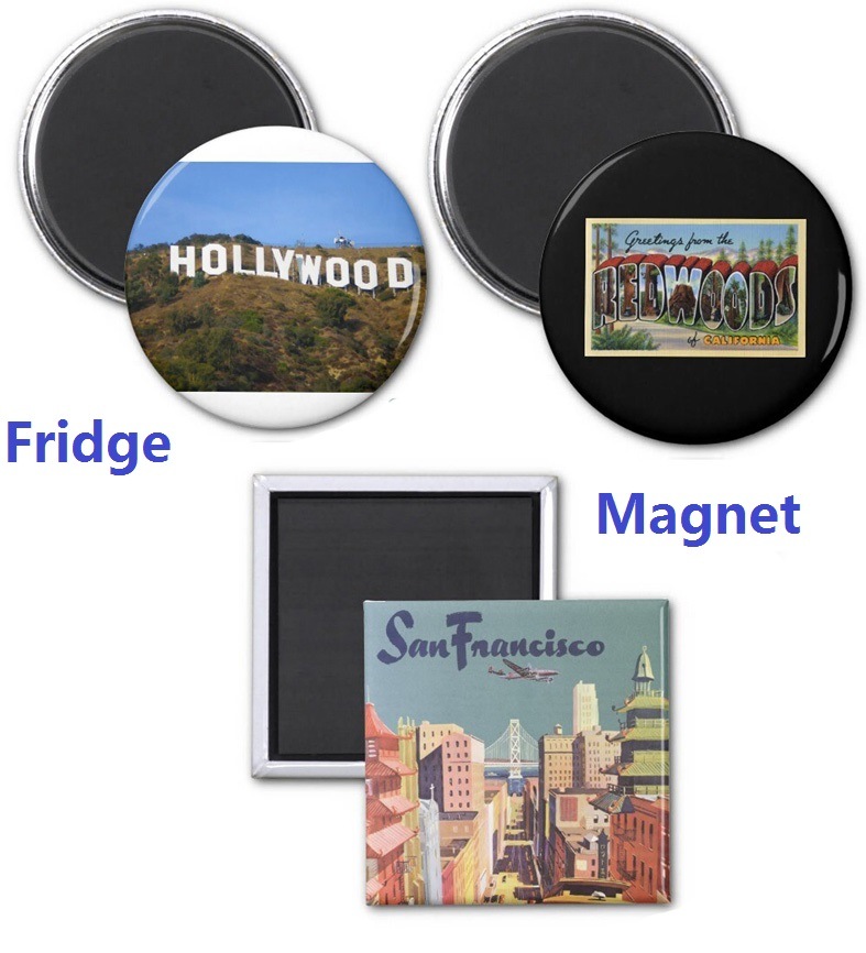 Customized Square Paper Souvenir Fridge Magnets