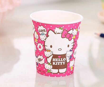 Colorful Hello Kity Party Cups for Cold Drink Paper Cups
