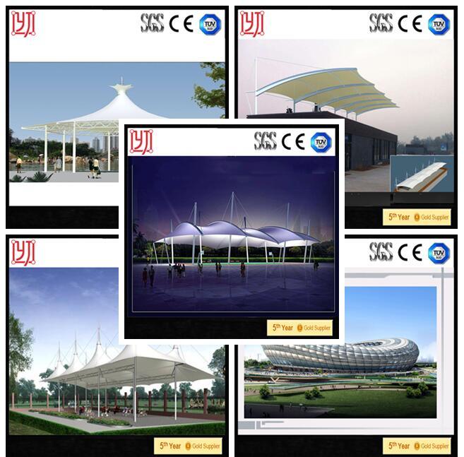 Architectural Membrane Structure Shool Stadium PVDF PTFE Material Awning