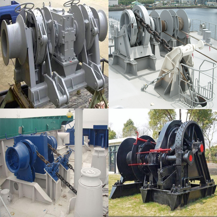 Electric Marine Horizontal Windlass Combined Anchor Mooring Winch with Two Drum