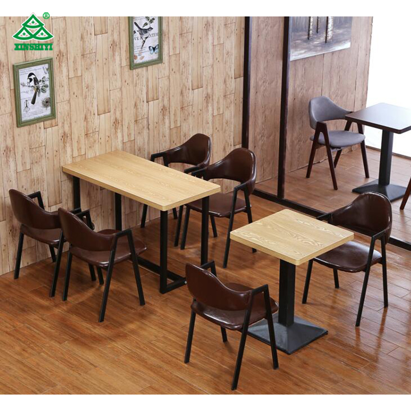 Restaurant Furniture Wood Rectangle Dining Table Fashion Design