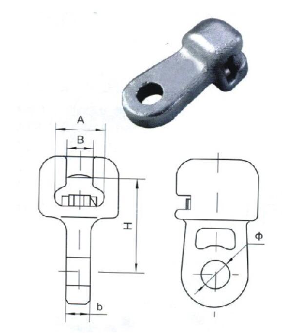 Hot-DIP Galvanized W Type Socket Clevis for Electric Power Fitting