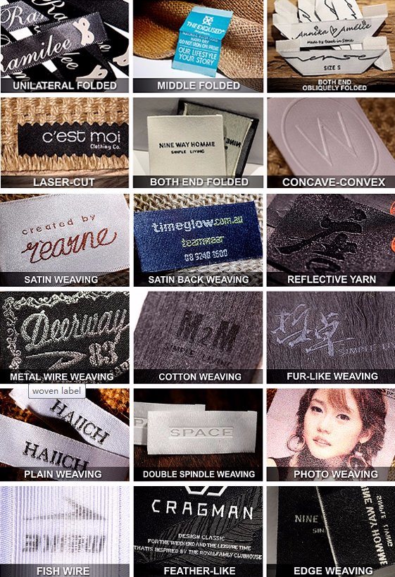 Custom Garment Label Apparel Woven Labels