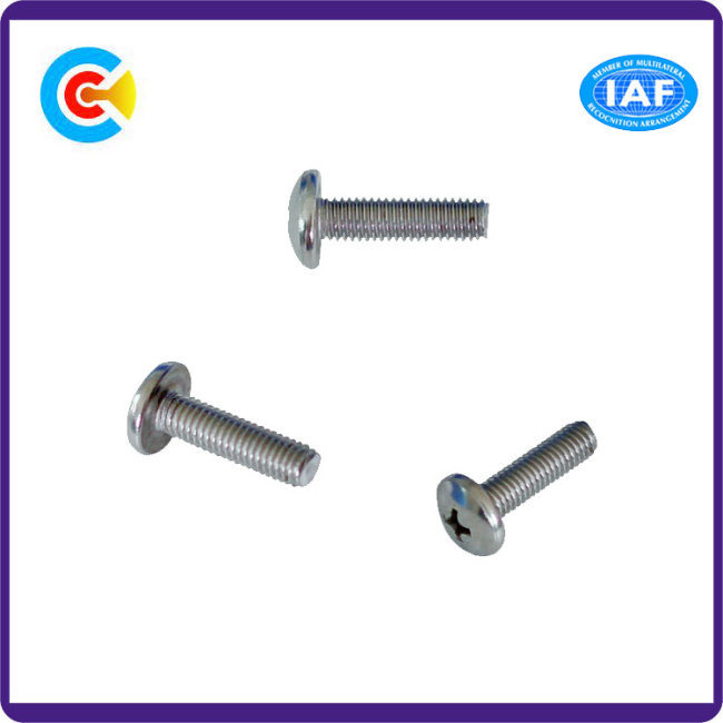 DIN/ANSI/BS/JIS Carbon-Steel/Stainless-Steel Pan Head Furniture Fixed Fitness Equipment Machinery Screws