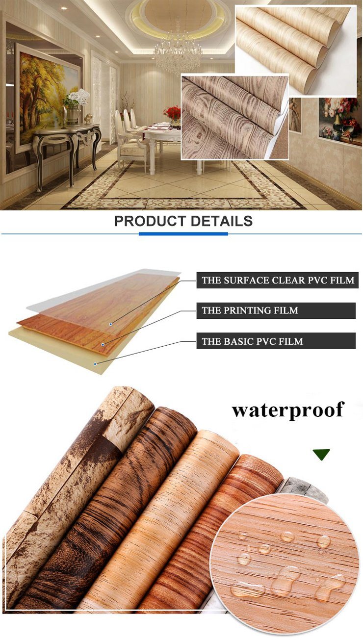 0.5mm Door Decorative Embossed PVC Film for Profile Wrapping, Embossed Plastic Sheet PVC Rigid Film