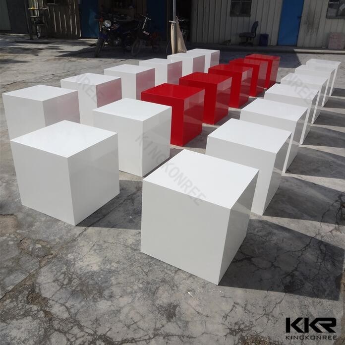 Custom Made Acrylic Solid Surface Shopping Mall Bench (181113)