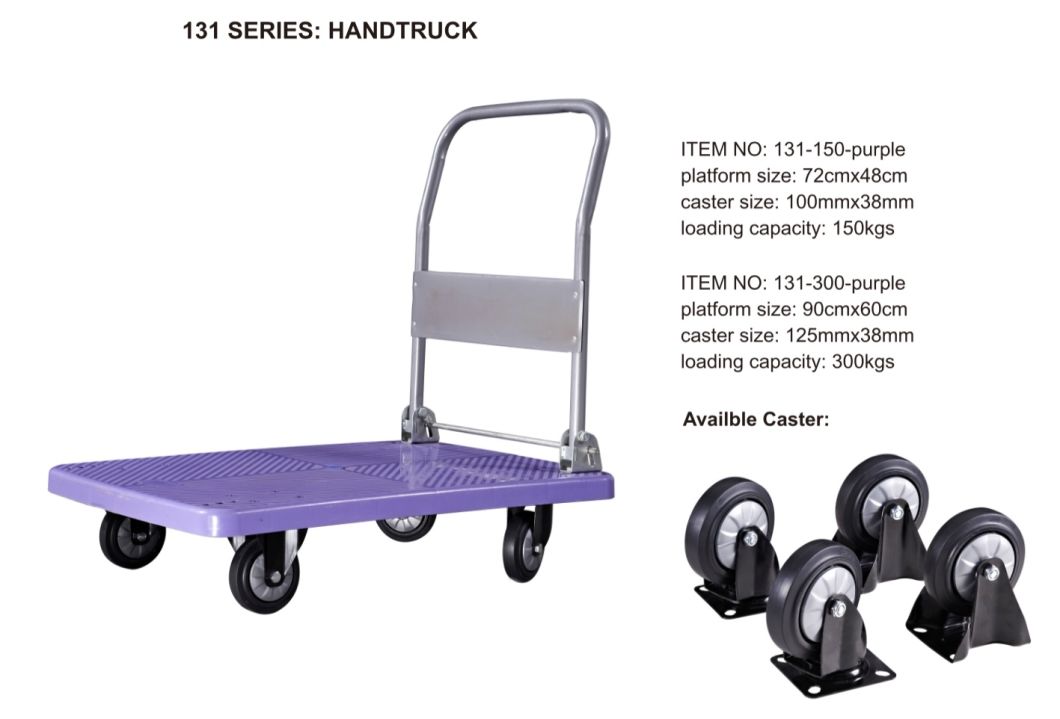 Plastic Platform Hand Truck, 150kgs/300kgs Loading Capacity