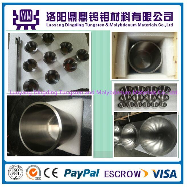 Factory Price 99.95% Tungsten Crucible for Sapphire Crystal Growing and Rare Earth Melting