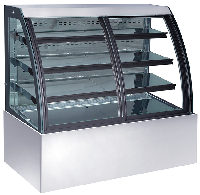 Countertop Curve Glass Refrigerated Cake Display Cabinet (KT750AF-S2)