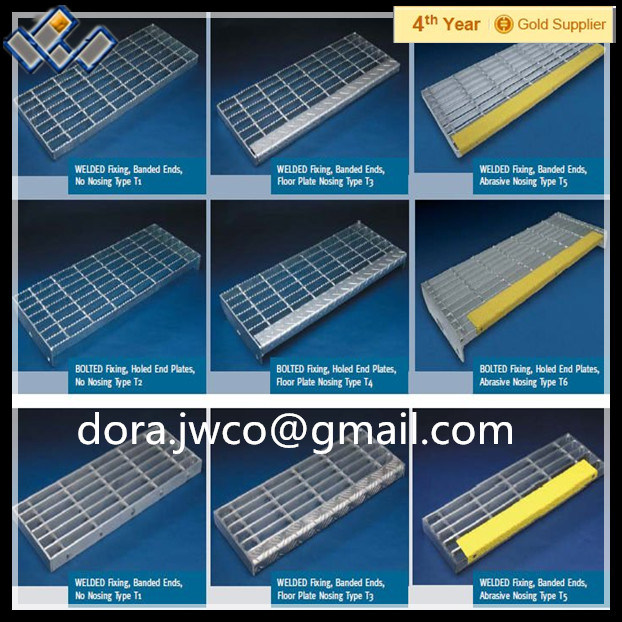 Galvanised Platform Ladder/ ISO Serrated Stair Treads Grating