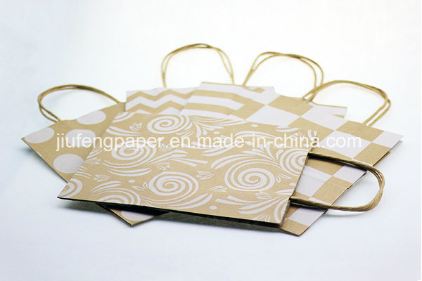Printed Design Kraft Paper Handbag
