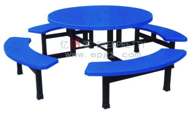 Fiberglass Round Dining Table and Chair of Restaurant Furniture