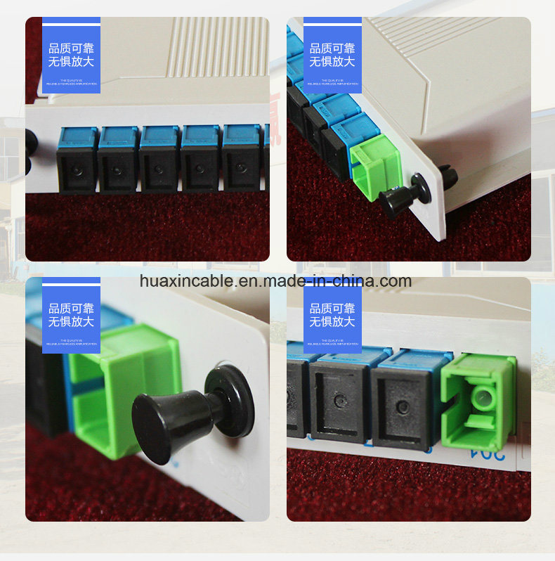 1X32 Mini Plug-in Cassette/Lgx Box PLC Splitter Sc/APC Fiber Optic Splitter