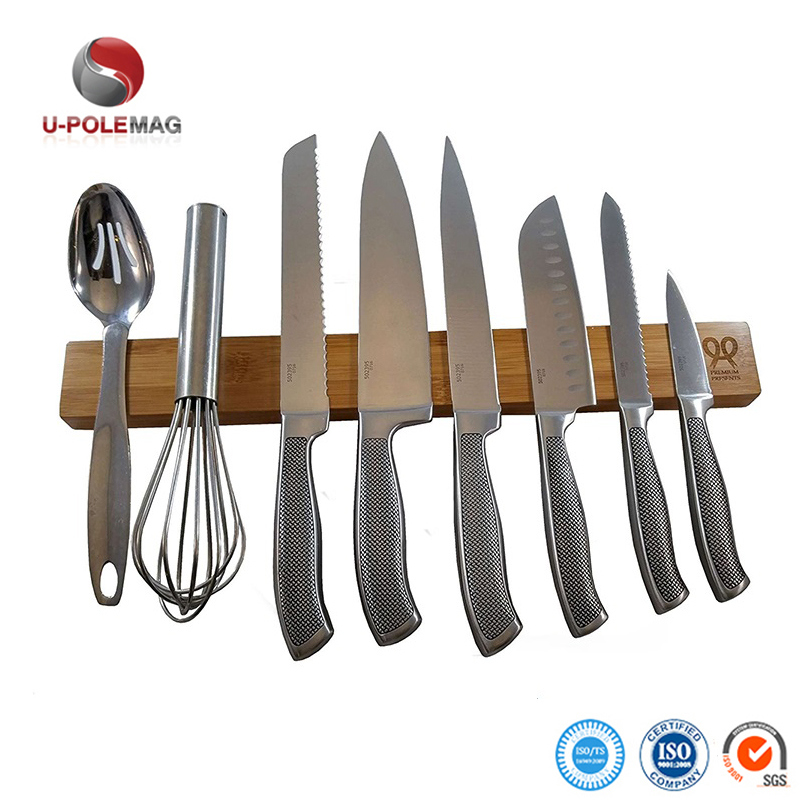 Latest Design Magnetic Bamboo Knife Block Holder (Rack, Strip)