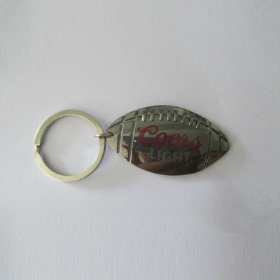 Customized Football Shape Metal Keychain for Promotional Gift