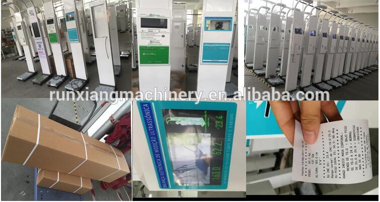 Digital Computer Screen Electronic Coin Operated Ultrasonic Human Body Fat Weighing Height and Weight Scale