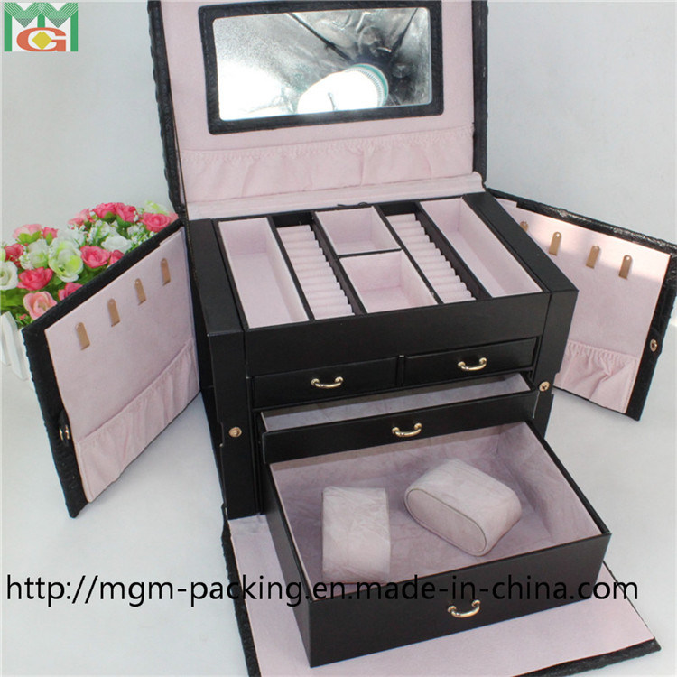 2016 New Products Leather Jewelry Cosmetic Box