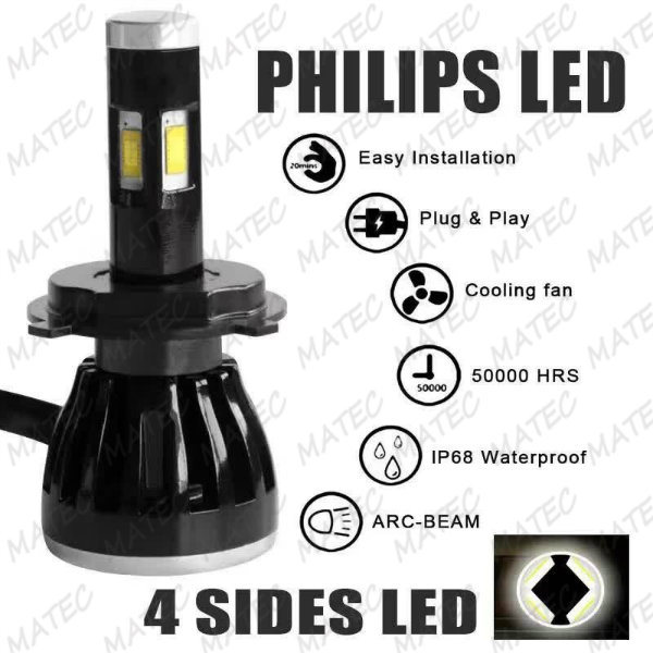 Manufacturers High Power Super Bright LED Headlight Bulb H4 Headlight