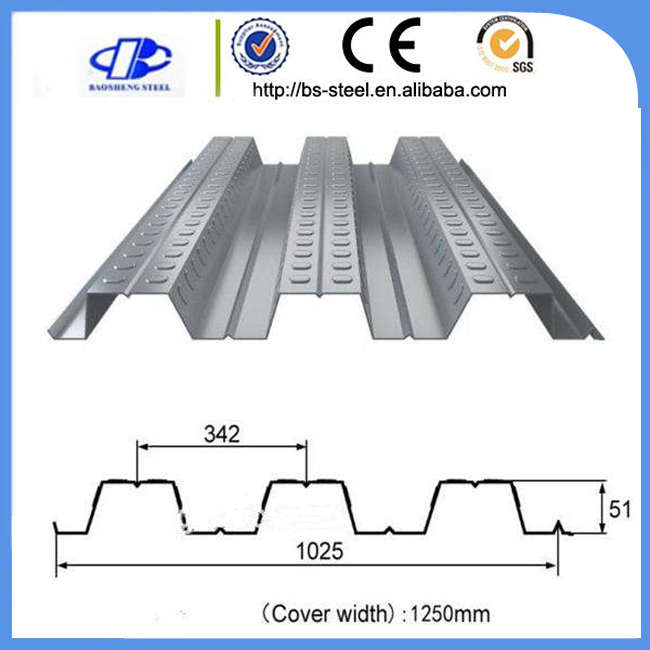 China Manufactory Ribbed Metal Floor Decking Sheet
