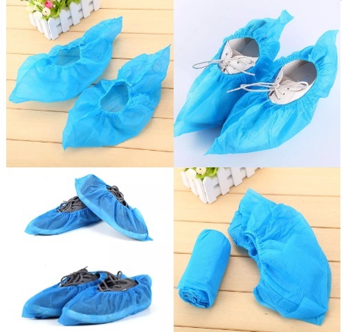 Disposable Non-Woven Shoe Cover Non-Skid with White Tread One Size Fits Most