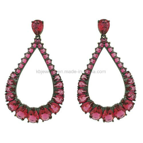 Fashion Jewellery Plated Copper Drop Earrings (KE3053)
