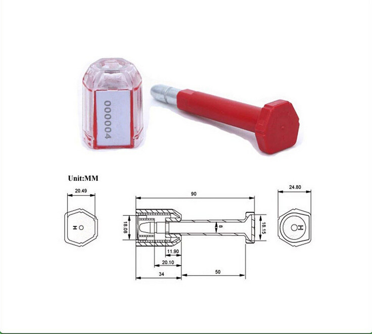 Tl1007 High Security Container Bolt Seal with Free Print Logo