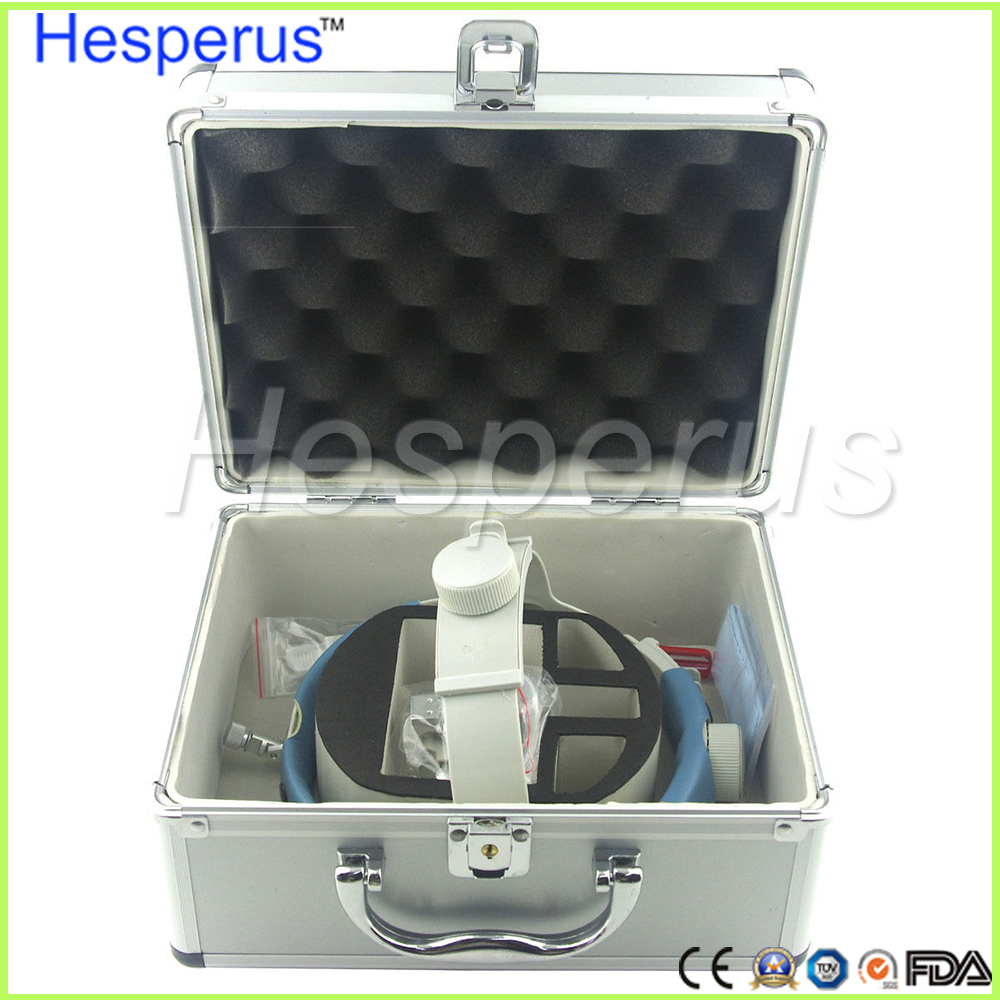 6.0 X Magnification Binocular Dental Loupes Surgical Medical Dentistry Titanium Frame Head Light Hesperus