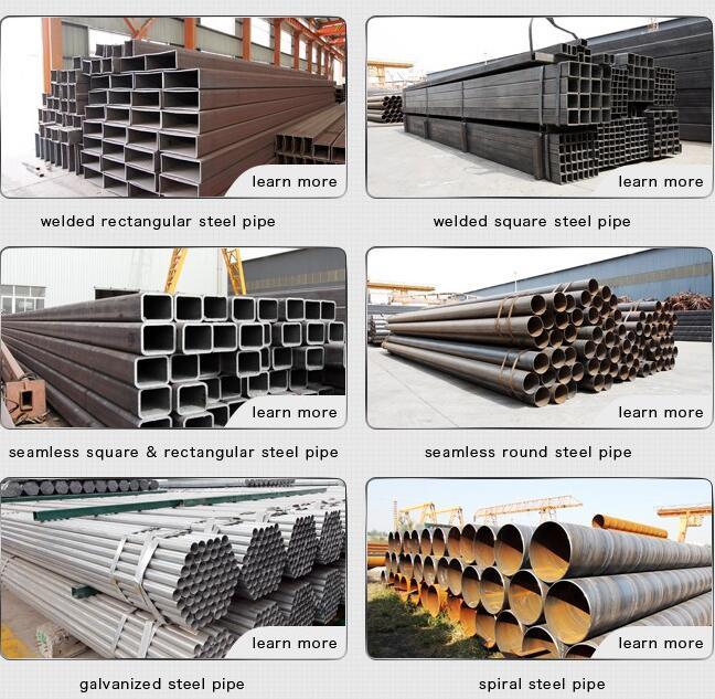 Black or Glavanized Square Steel Tube with Carbon Steel