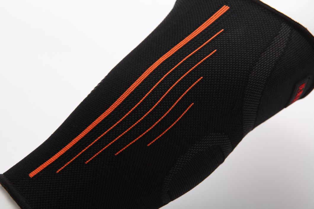 Rubber Logo Elastic Knitting Knee Brace Sleeve Leg Protective Bandage