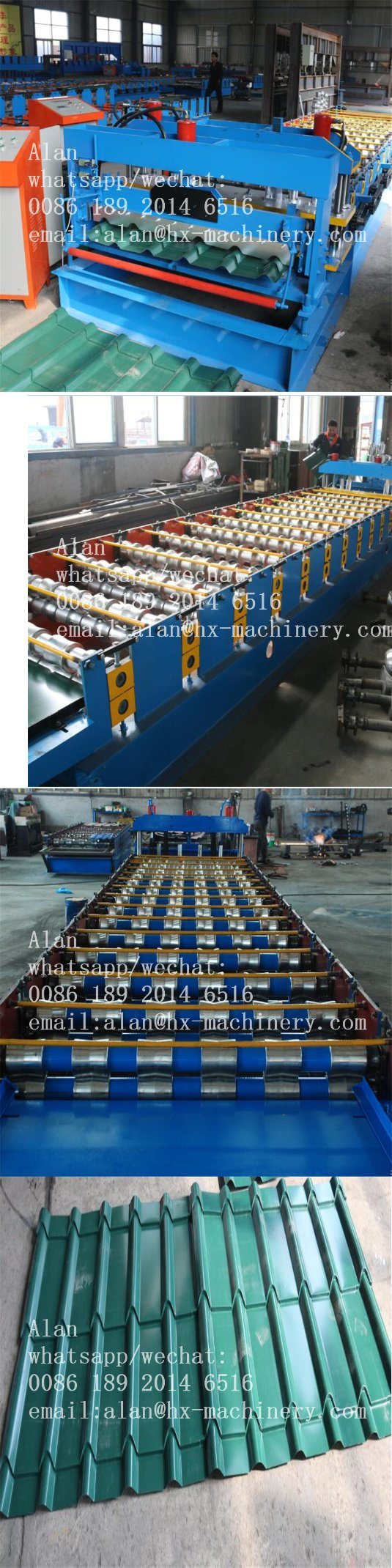 Glazed Steel Roof Step Tile Roll Forming Machine