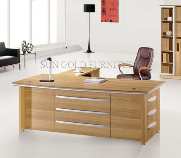 Fashion Wooden Melamine L Shape Office Table (SZ-OD321)