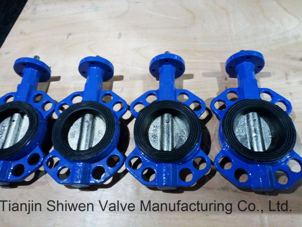 API/ANSI/DIN/JIS Ductile Iron Wafer Butterfly Valve Without Pin