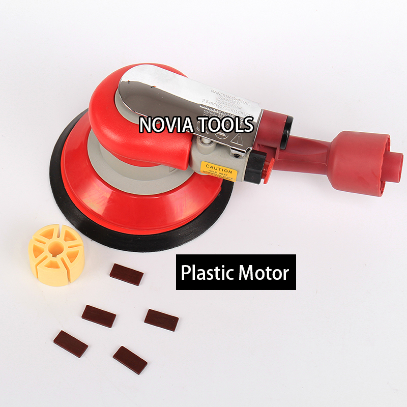 Air/Pneumatic Light Weight Plastic Motor Heavy Duty 3m Style Random Orbital Sander, 5 in/6 in Vacuum 1/8 in Orbit Nv-612V