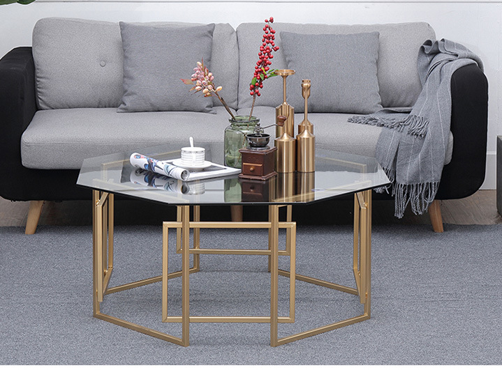 China Factory Seller Round Dark Stainless Steel Coffee Table