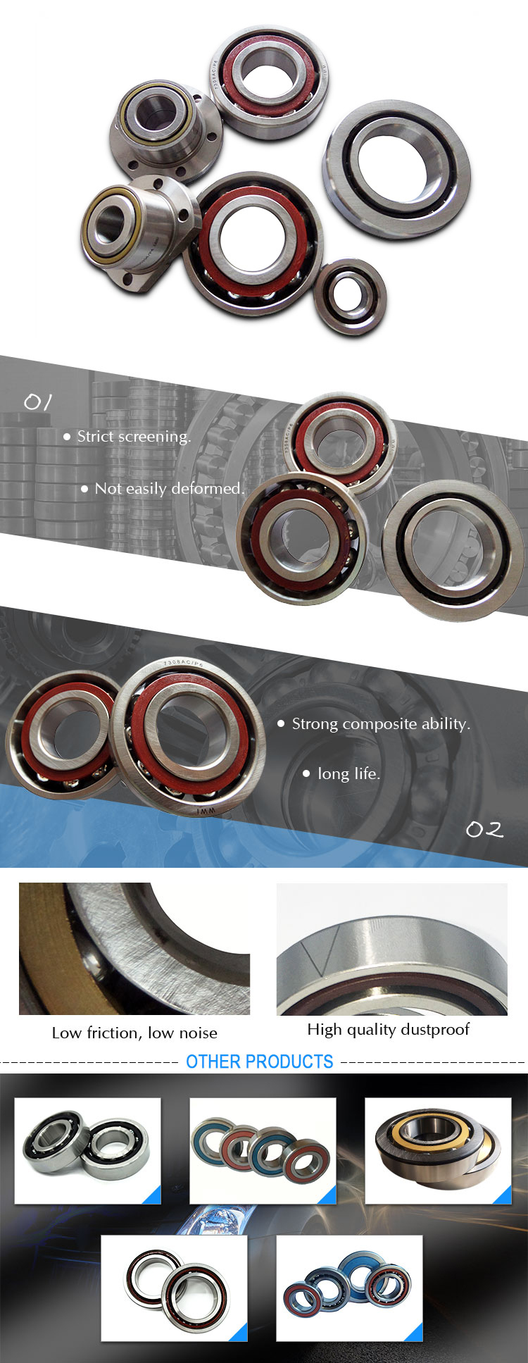 SKF Chrome Steel 7912 Angular Contact Ball Bearing