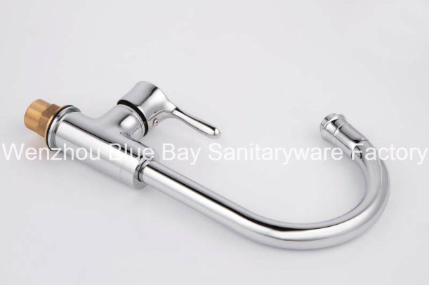 Modern Single Handle Hole Brass Kitchen Tap Mixer Faucet