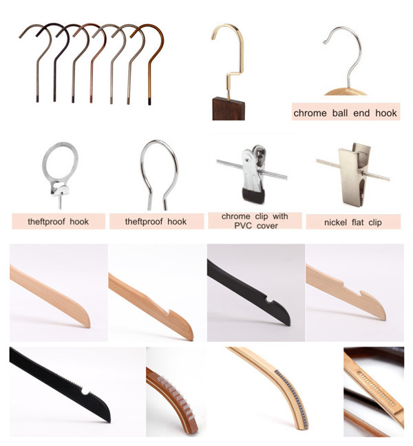 A Grade Wholesale Top Wooden Clothes Hanger for Man Garment Furniture Hanger with Bar (GLWH003)