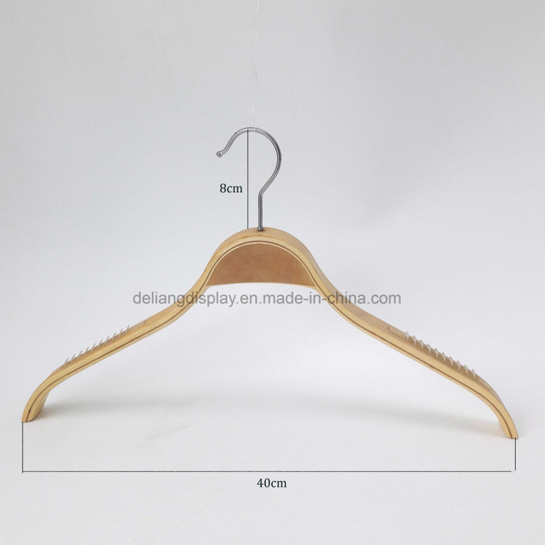 Beautiful Folding Clothes Hanger Pearl Clothes Hanger Natural Wood Color