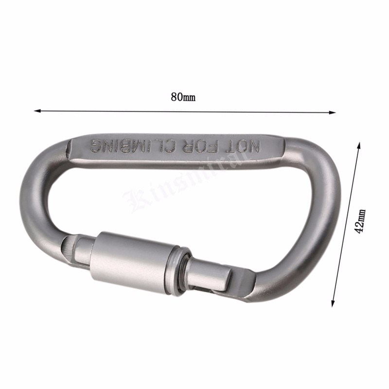 Outdoor Tactical Supplies Carabiner Aviation Aluminum D-Type Hanging Hooks Locking Buckle